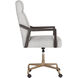 Collin Brown / Saloon Light Grey Leather Office Chair